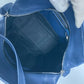 BALENCIAGA Tote Bag 443096 leather Navy Bazaar Shopper S Women Used Authentic