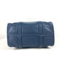 BALENCIAGA Tote Bag 443096 leather Navy Bazaar Shopper S Women Used Authentic