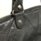 BALENCIAGA Business bag 310939 leather gray Wrinkles processing Shoulder Bag Crossbody mens Used Authentic