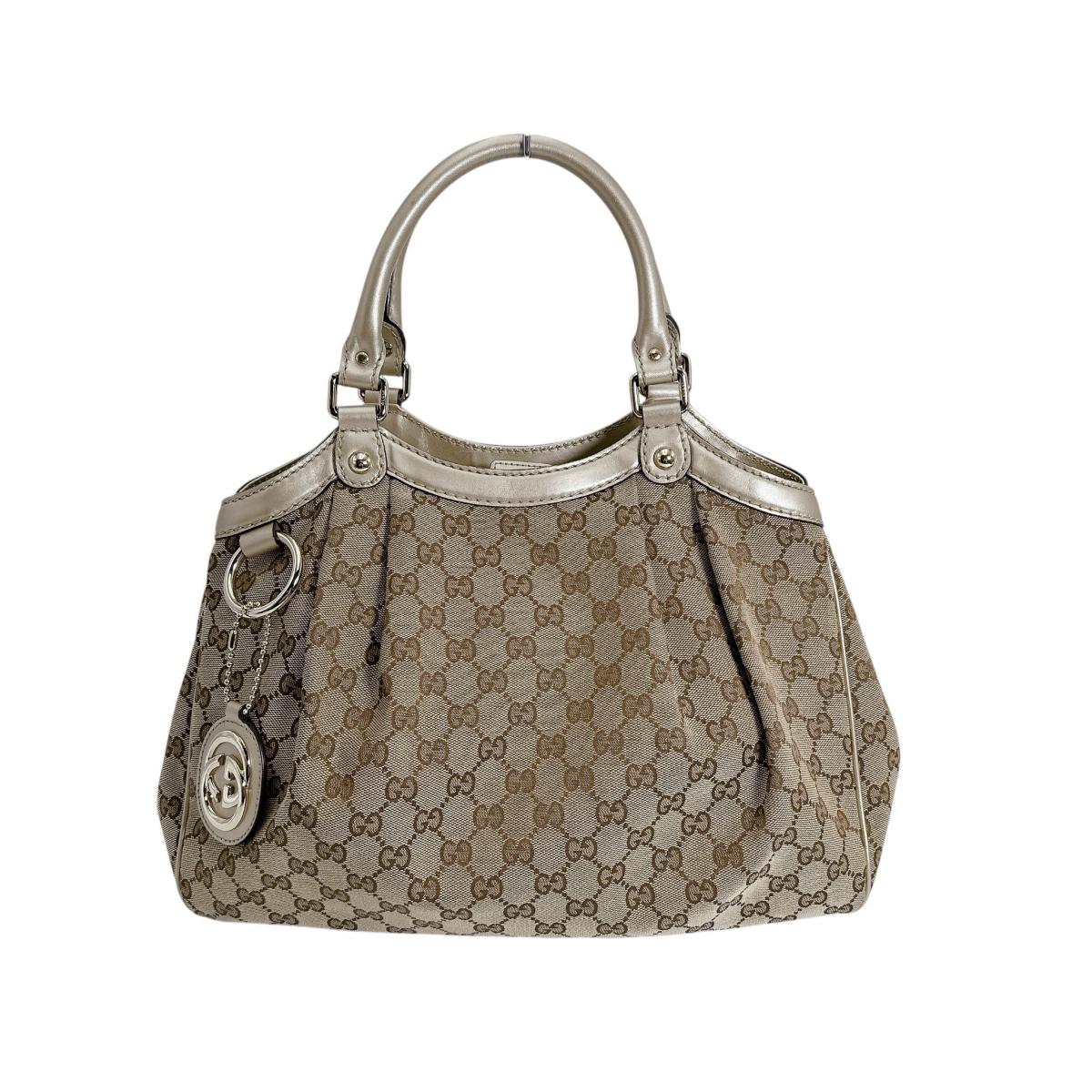 GUCCI Tote Bag 211944 GG canvas beige GG canvas Sukey bag