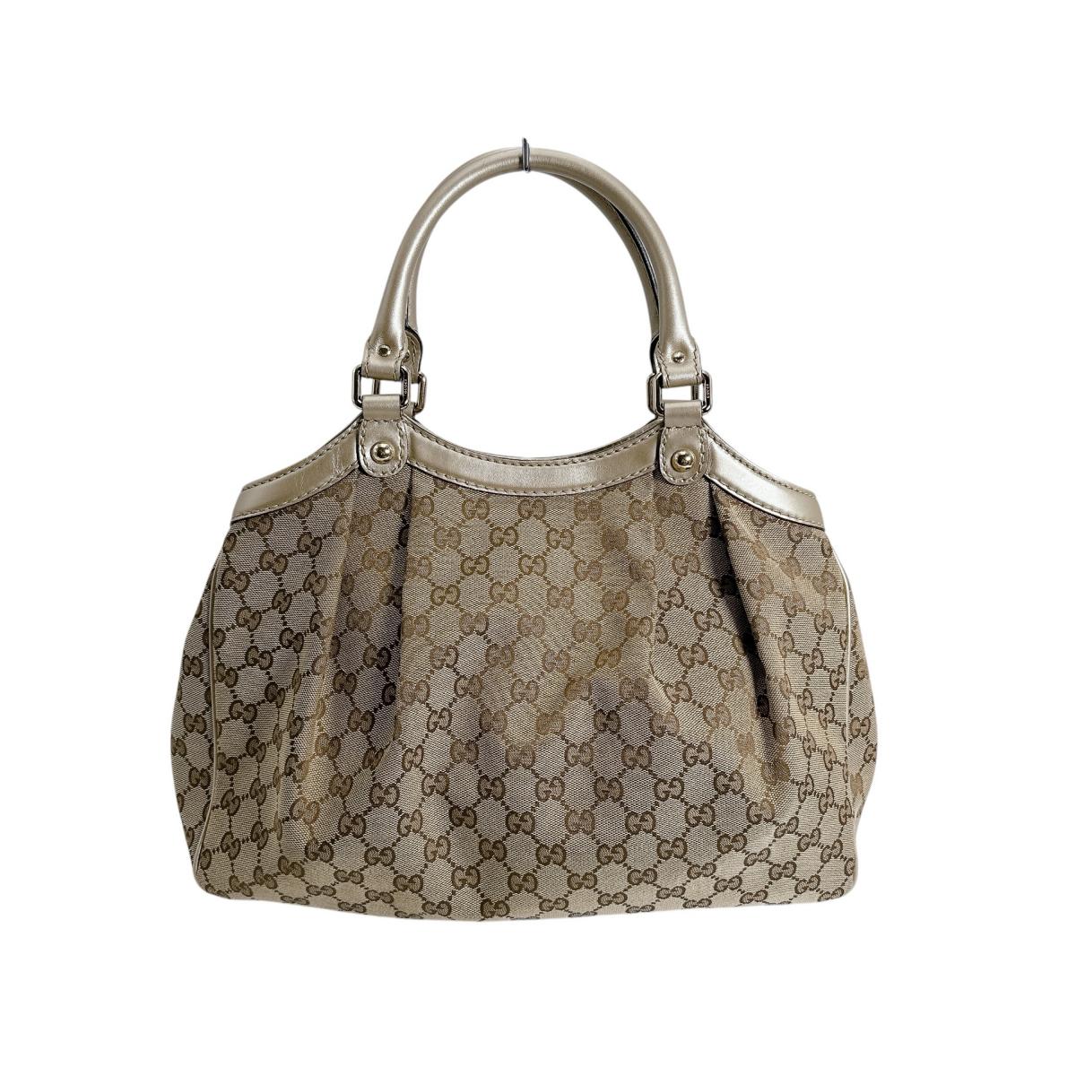 GUCCI Tote Bag 211944 GG canvas beige GG canvas Sukey bag