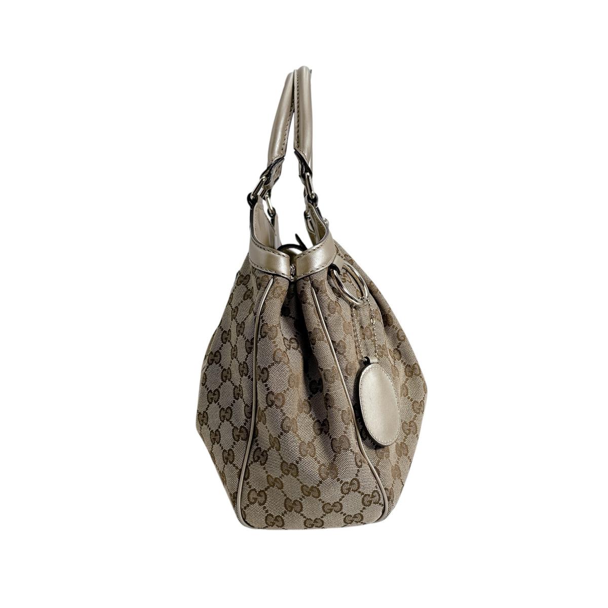 GUCCI Tote Bag 211944 GG canvas beige GG canvas Sukey bag