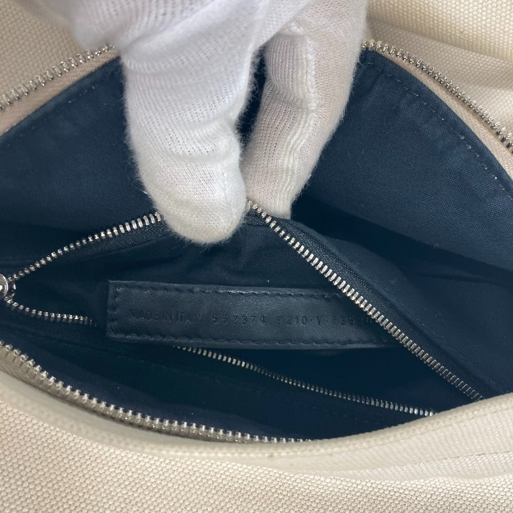 BALENCIAGA Backpack 552374 canvas white Everyday logo mens(Unisex) Used Authentic
