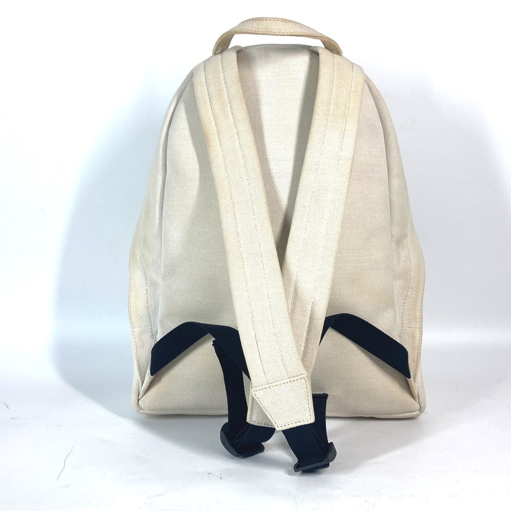 BALENCIAGA Backpack 552374 canvas white Everyday logo mens(Unisex) Used Authentic