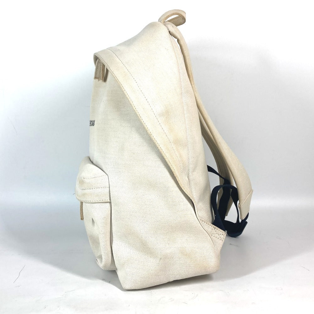 BALENCIAGA Backpack 552374 canvas white Everyday logo mens(Unisex) Used Authentic