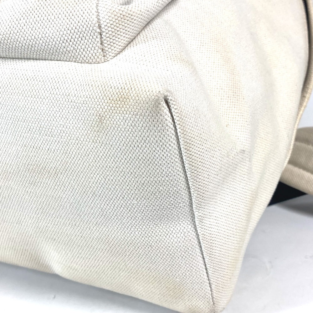 BALENCIAGA Backpack 552374 canvas white Everyday logo mens(Unisex) Used Authentic