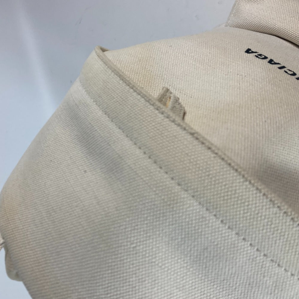 BALENCIAGA Backpack 552374 canvas white Everyday logo mens(Unisex) Used Authentic