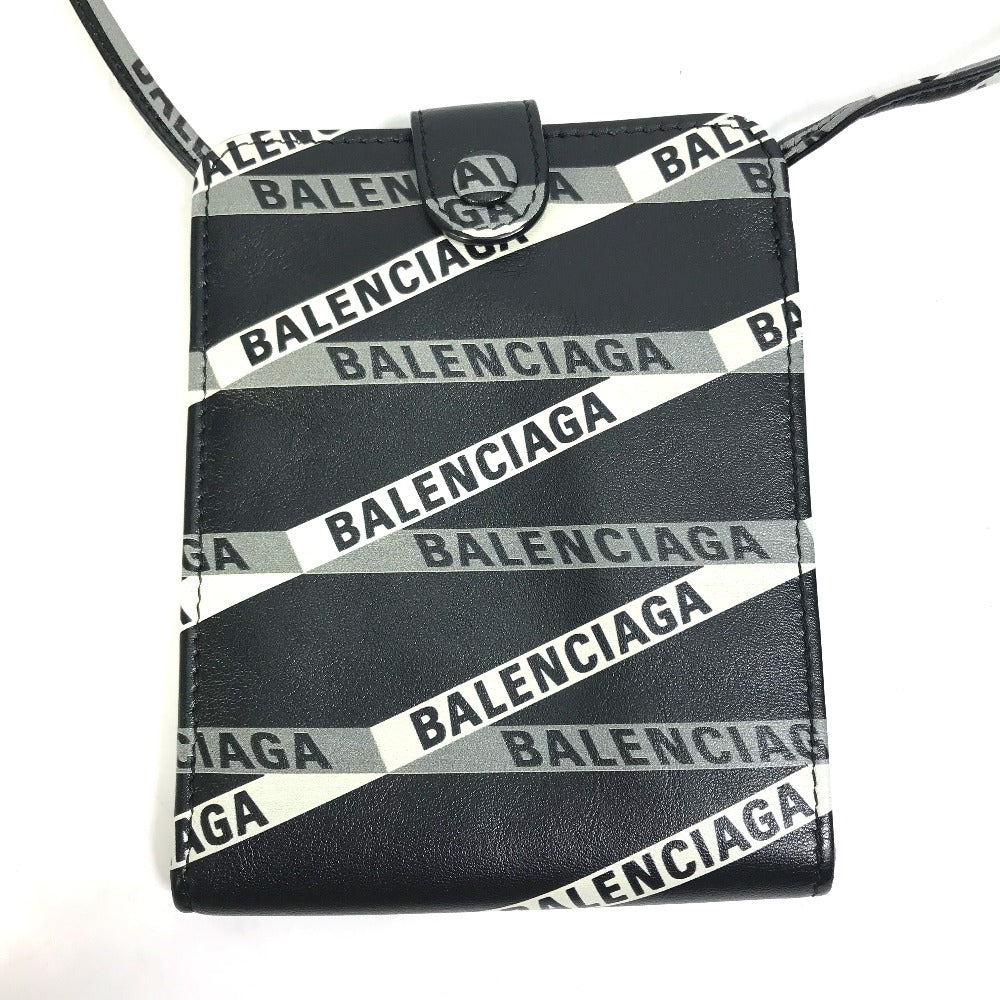 BALENCIAGA Shoulder Bag 541567 leather black Pouch Pochette Wallet Explorer Shoulder Wallet mens Used Authentic