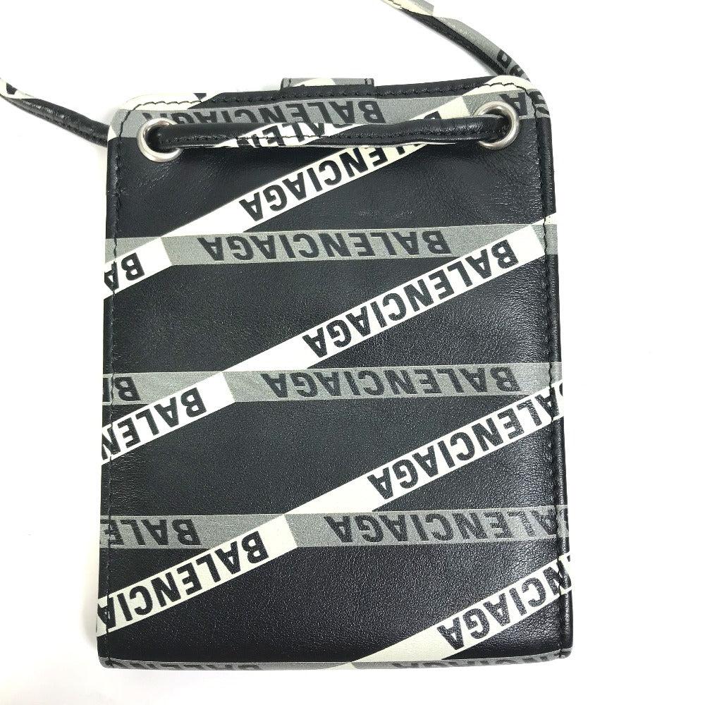 BALENCIAGA Shoulder Bag 541567 leather black Pouch Pochette Wallet Explorer Shoulder Wallet mens Used Authentic