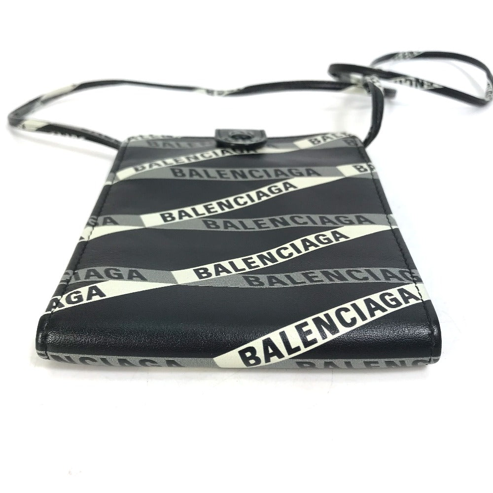 BALENCIAGA Shoulder Bag 541567 leather black Pouch Pochette Wallet Explorer Shoulder Wallet mens Used Authentic