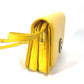 BALENCIAGA Shoulder Bag 592898 leather yellow Bag 2WAY bag clutch bag B logo Women Used Authentic