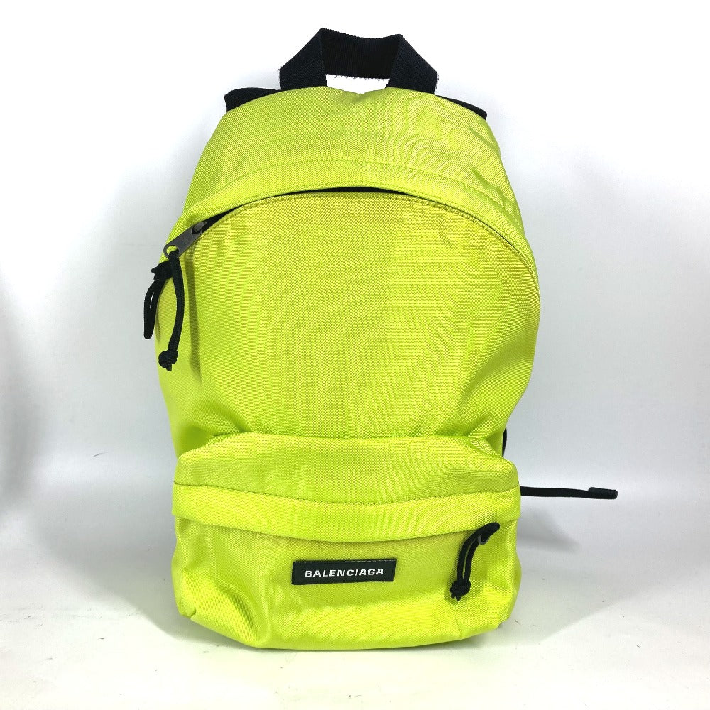 BALENCIAGA Backpack 558163 Nylon canvas yellow Explorer logo mens(Unisex) Used Authentic
