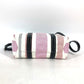 BALENCIAGA Handbag 671404 Leather, Raffia pink stripe BARBES SMALL