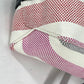 BALENCIAGA Handbag 671404 Leather, Raffia pink stripe BARBES SMALL