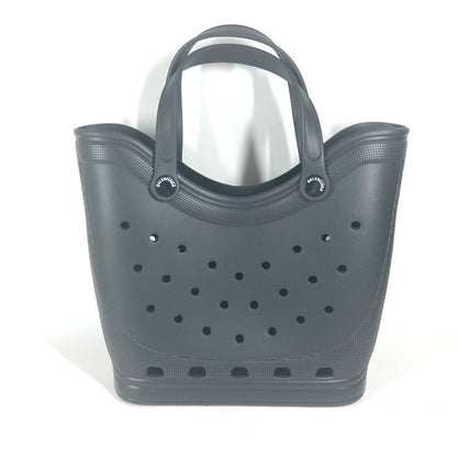 BALENCIAGA Tote Bag 702266 rubber black Crocs collaboration Rubber Large Tote Bag