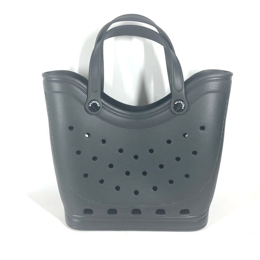 BALENCIAGA Tote Bag 702266 rubber black Crocs collaboration Rubber Large Tote Bag