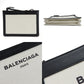 BALENCIAGA Shoulder Bag 390641 Canvas, Leather Ivory Navy Pochette Women Used Authentic