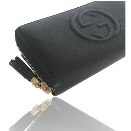 GUCCI SOHO INTERLOCKING ROUND ZIP WALLET