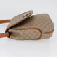 CELINE Macadam Monogram Canvas Shoulder Bag Beige Gold