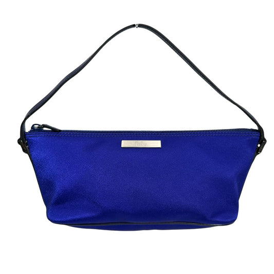 GUCCI Pouch 039-1103 Satin, Leather blue Pouch Hand pouch unisex(Unisex) Used Authentic