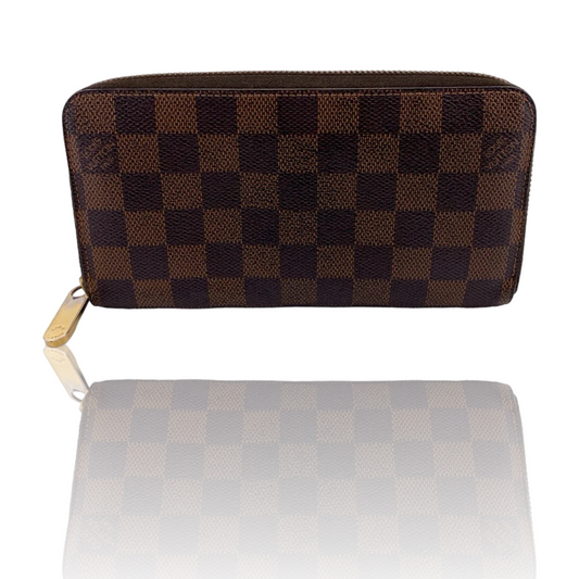 LOUIS VUITTON ZIPPY DAMIER EBENE LONG WALLET