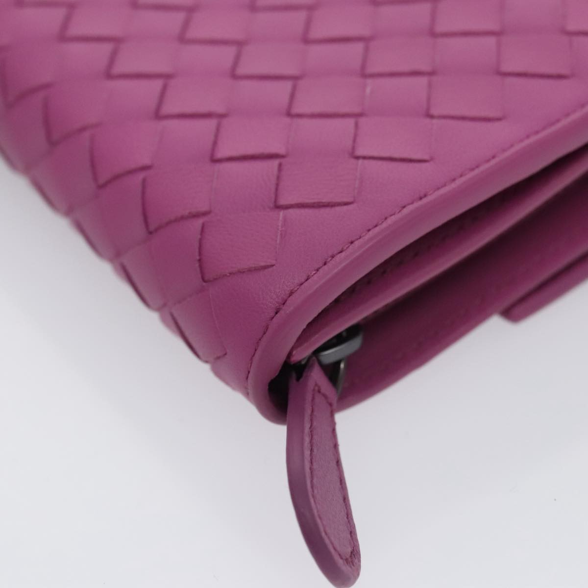 BOTTEGA VENETA Intecciato Long Wallet Leather Purple