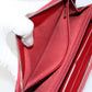 CHANEL Matelasse Long Wallet Caviar Skin Red Silver CC