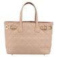 Christian Dior Cannage Panarea Hand Bag Coated Canvas Pink