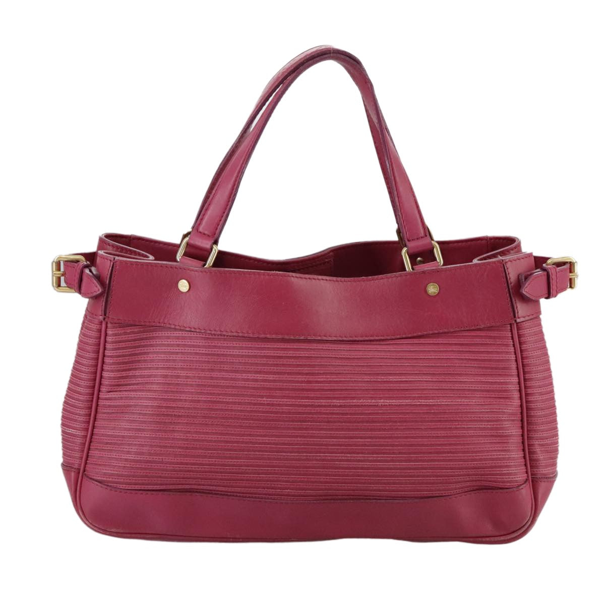 BURBERRY Blue Label Leather Hand Bag Pink Gold