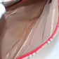BURBERRY Nova Check Hand Bag Canvas Red Beige Gold