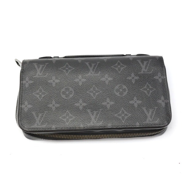 LOUIS VUITTON Long Wallet Purse M61698 Monogram canvas black Zippy XL Eclipse Clutch bag mens Used Authentic