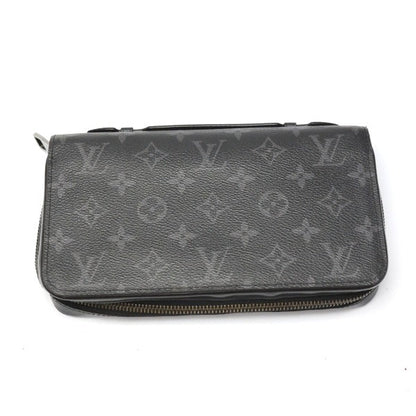LOUIS VUITTON Long Wallet Purse M61698 Monogram canvas black Zippy XL Eclipse Clutch bag mens Used Authentic