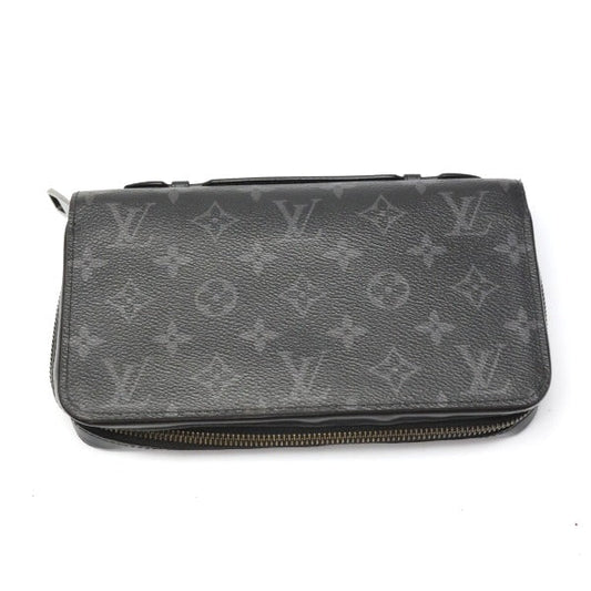 LOUIS VUITTON Long Wallet Purse M61698 Monogram canvas black Zippy XL Eclipse Clutch bag mens Used Authentic