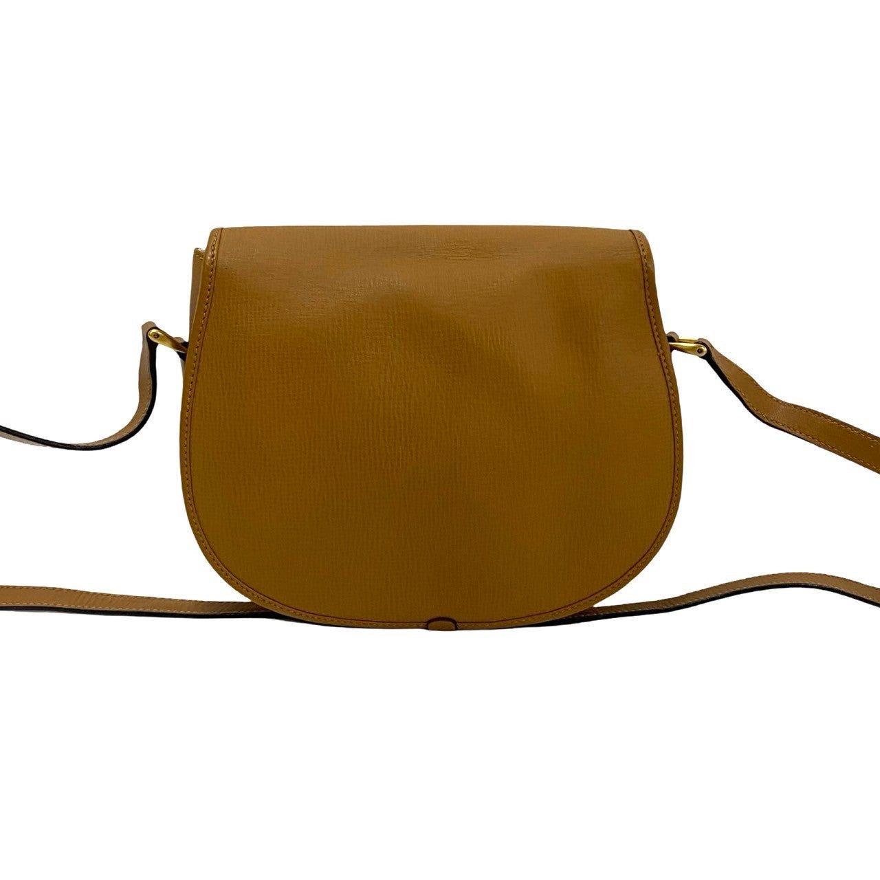 GUCCI Shoulder Bag leather Brown GG logo Women Used Authentic