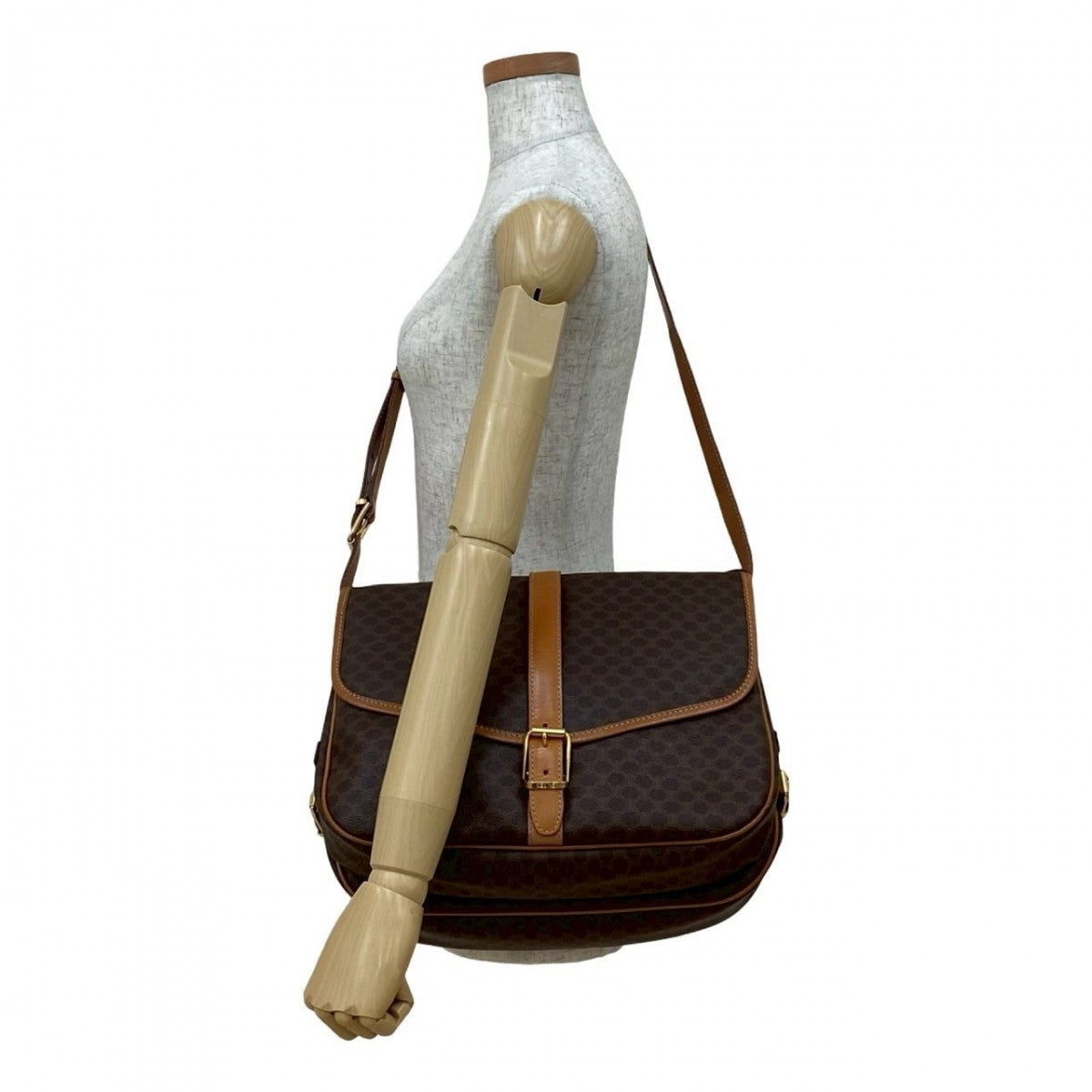 CELINE Shoulder Bag leather Brown