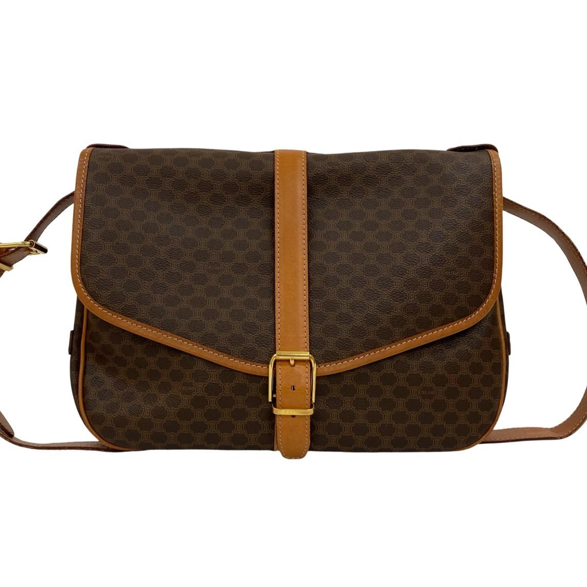 CELINE Shoulder Bag leather Brown
