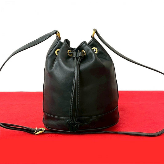 GUCCI Shoulder Bag leather black
