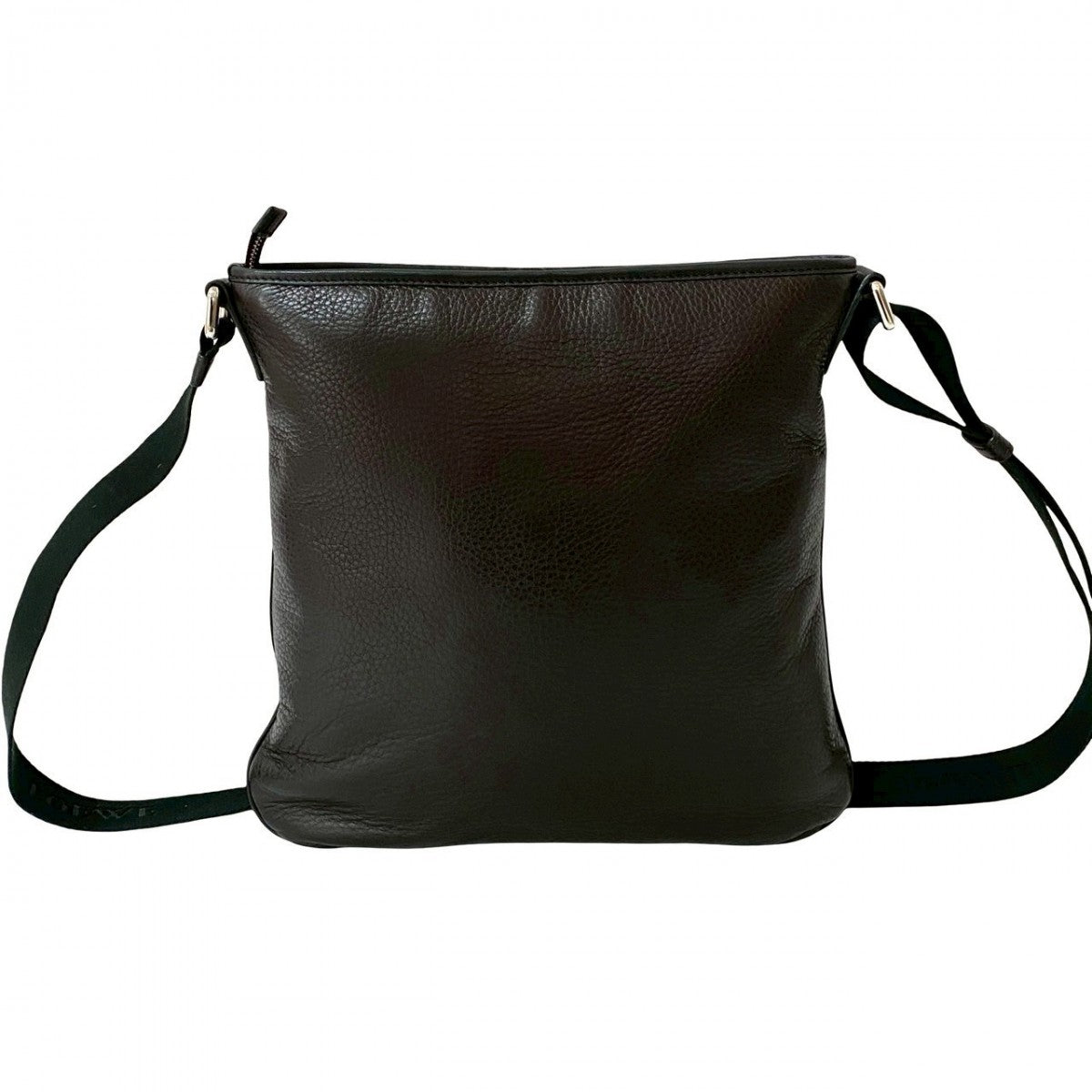 LOEWE Shoulder Bag Leather, Nylon Brown Anagram logo Women Used Authentic