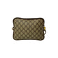 GUCCI Shoulder Bag Leather, PVC Brown GG logo Metal Women Used Authentic