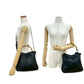 GUCCI Shoulder Bag leather black Bamboo