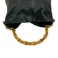 GUCCI Shoulder Bag leather black Bamboo