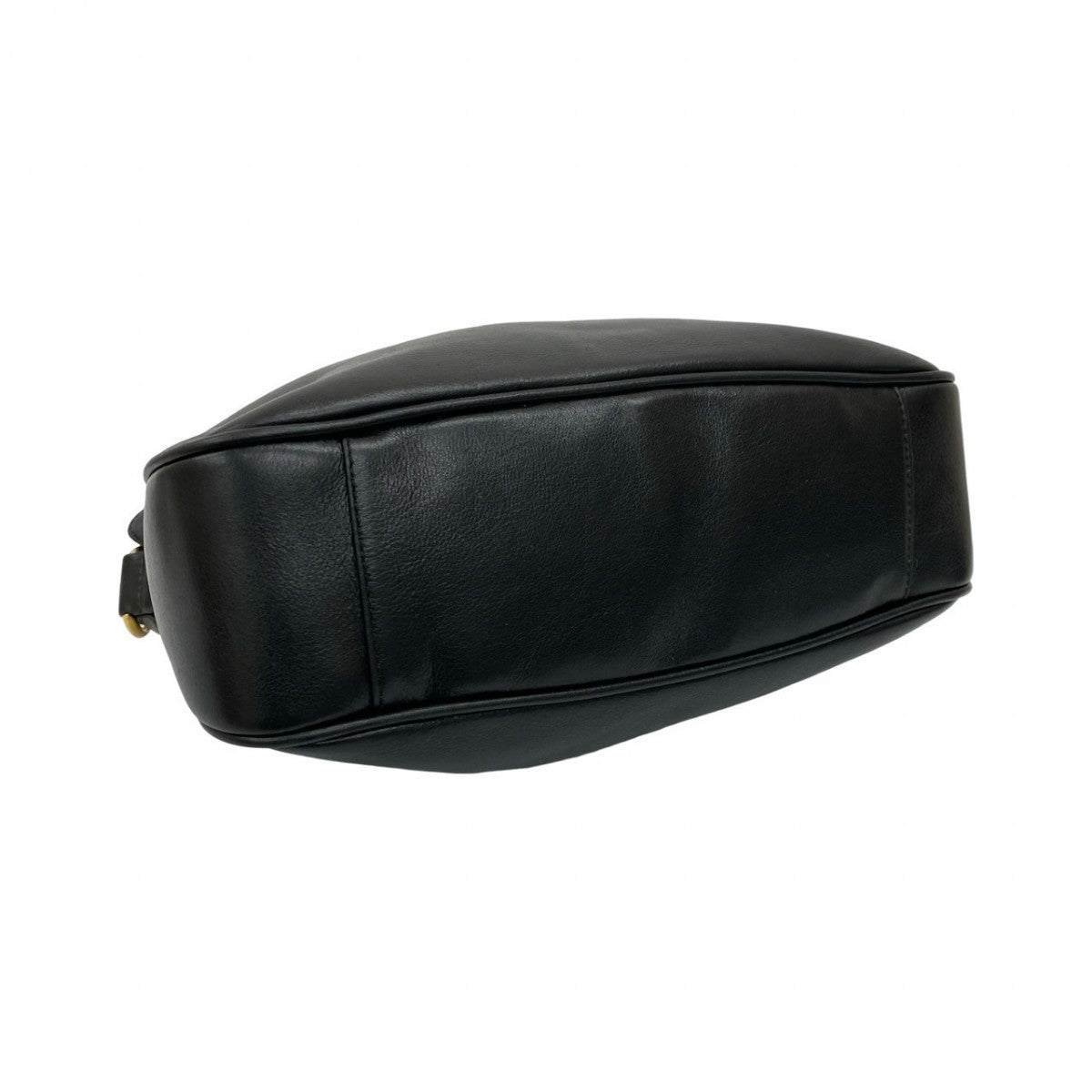 GUCCI Shoulder Bag leather black Bamboo
