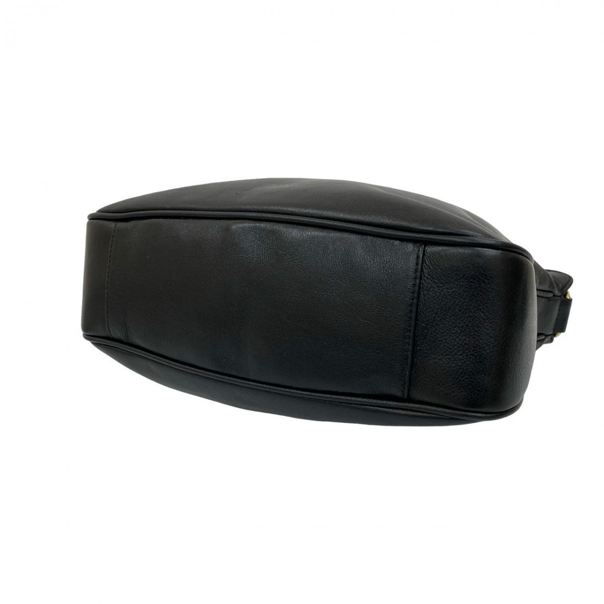 GUCCI Shoulder Bag leather black Bamboo
