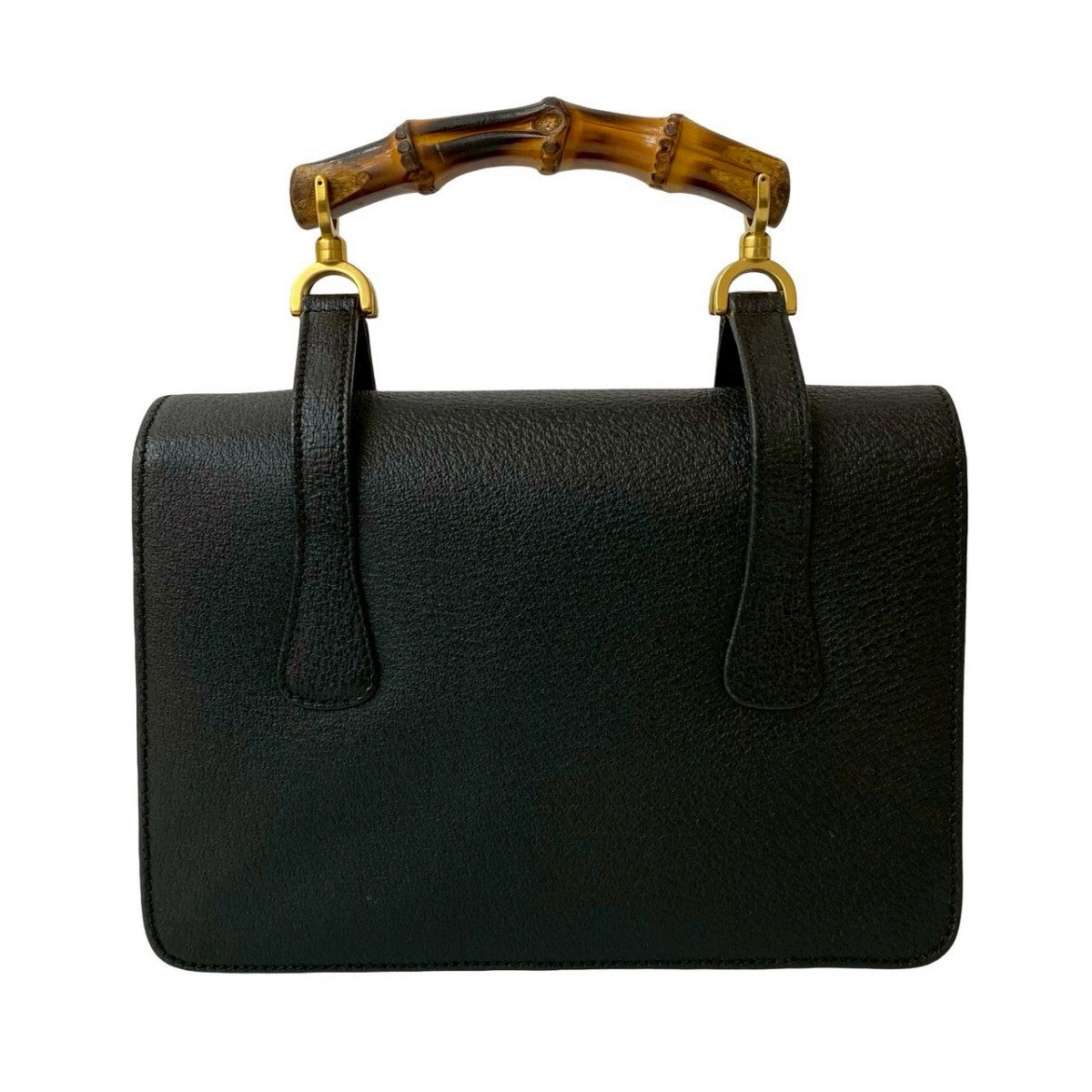 GUCCI Handbag leather black Bamboo