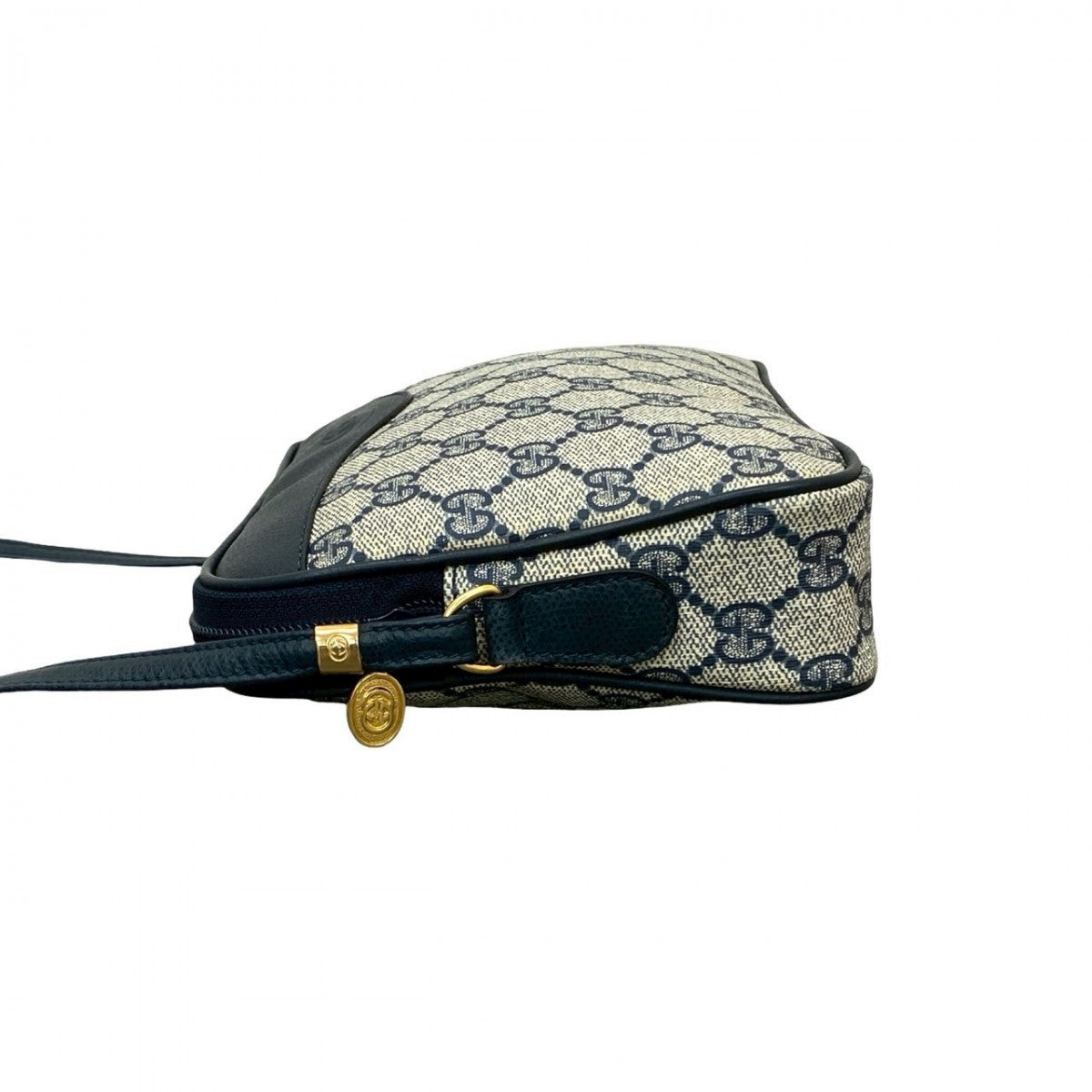 GUCCI Shoulder Bag leather Navy