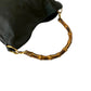 GUCCI Handbag leather black Bamboo Women Used Authentic