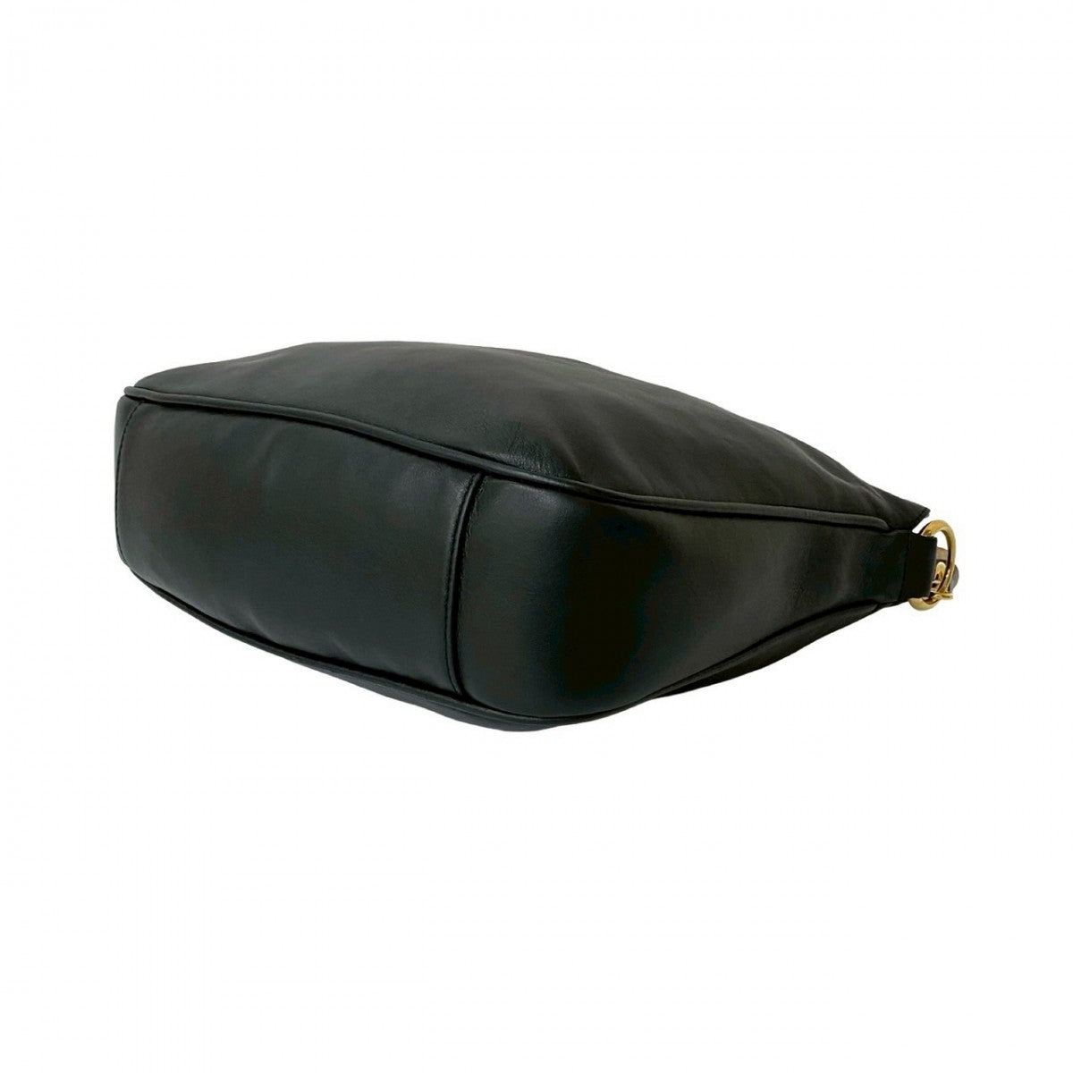 GUCCI Handbag leather black Bamboo Women Used Authentic