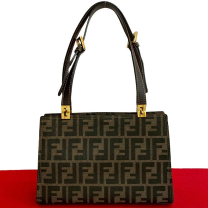 FENDI Handbag leather Brown