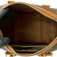 CELINE Handbag Leather, PVC Brown Macadam Blason Triomphe Women Used Authentic