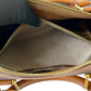 CELINE Handbag Leather, PVC Brown Macadam Blason Triomphe Women Used Authentic